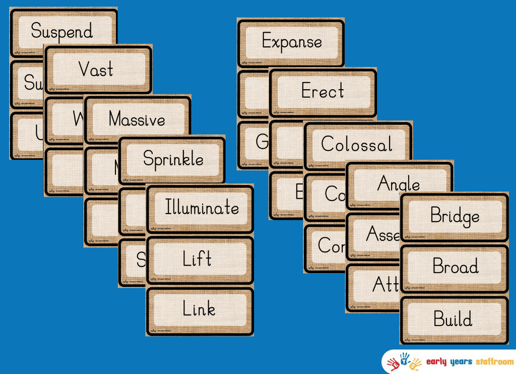 Words for Environment Construction Sand and Water