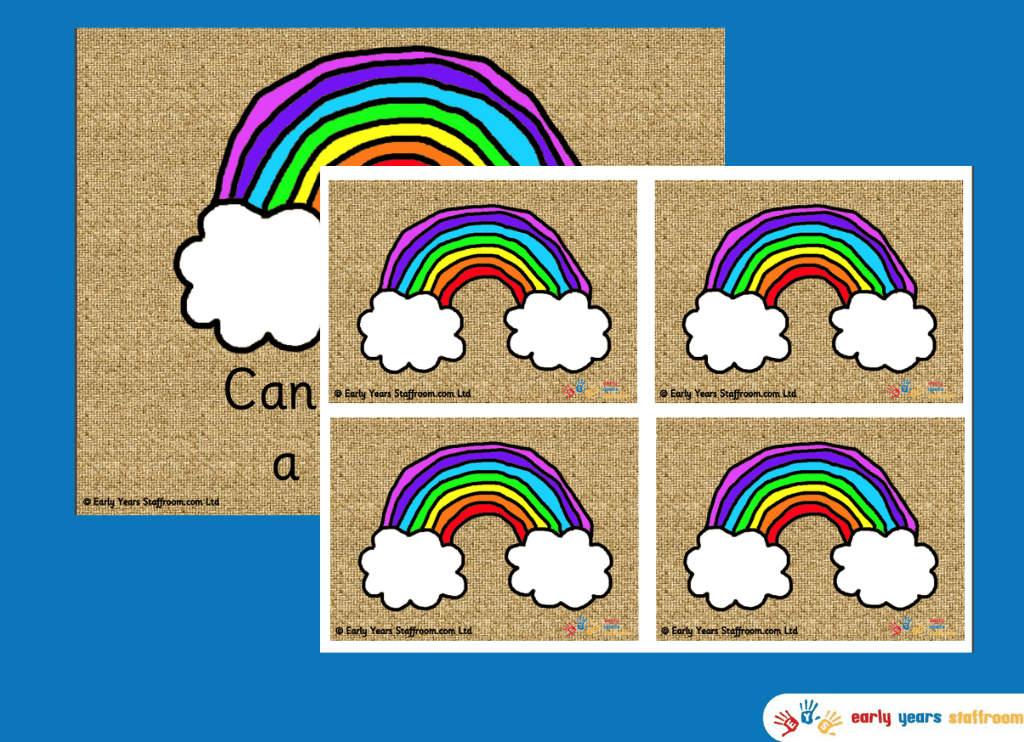 Rainbow Challenges Hand Drawn Hessian