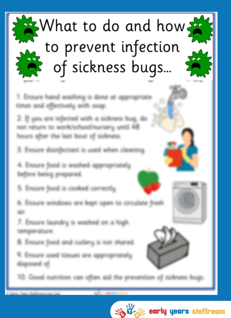 Poster to prevent sickness