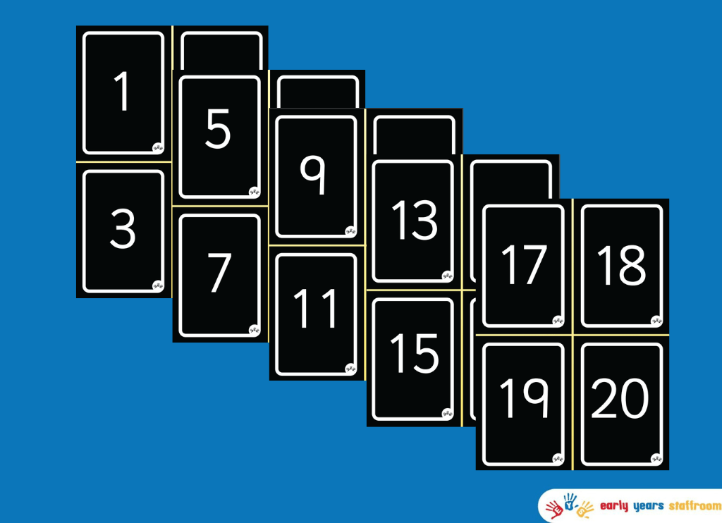 Black and White Numbers 1-20