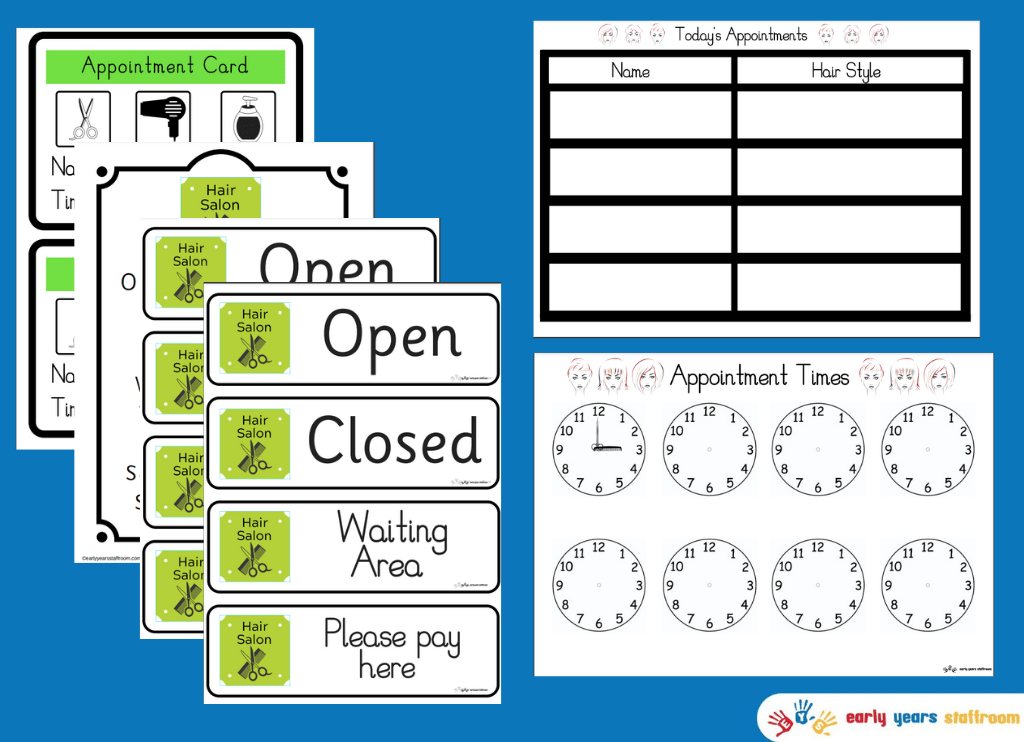 Hair Salon - Appointment Cards / Open-Closed Sign ect