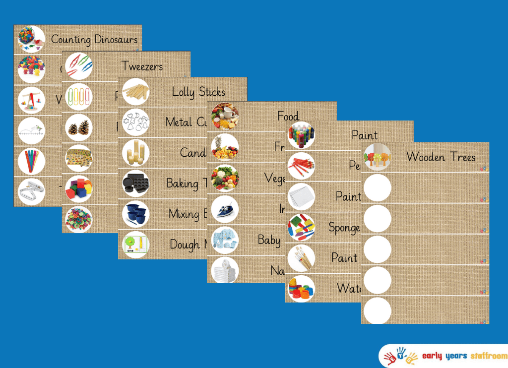 Continuous Provision Tray Labels - Hessian Background