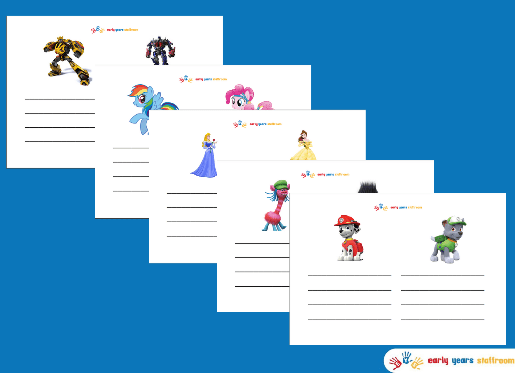 Character Writing Sheets
