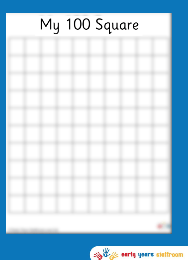 100 Square Blank