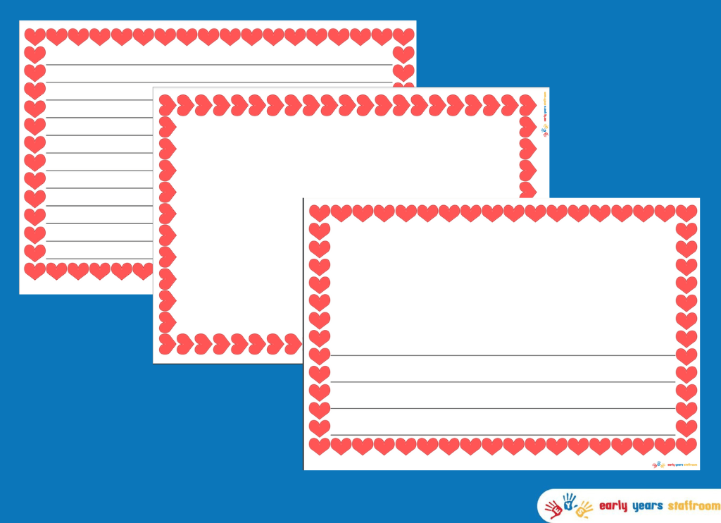 Valentine's Love Kindness Hearts Border Paper