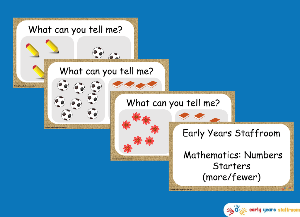 Maths Numbers Starters More / Fewer PowerPoint