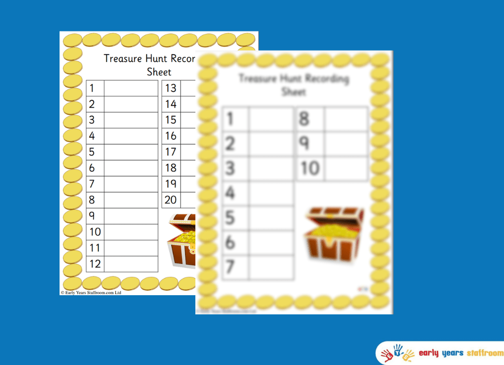 Treasure Hunt Recording Sheet