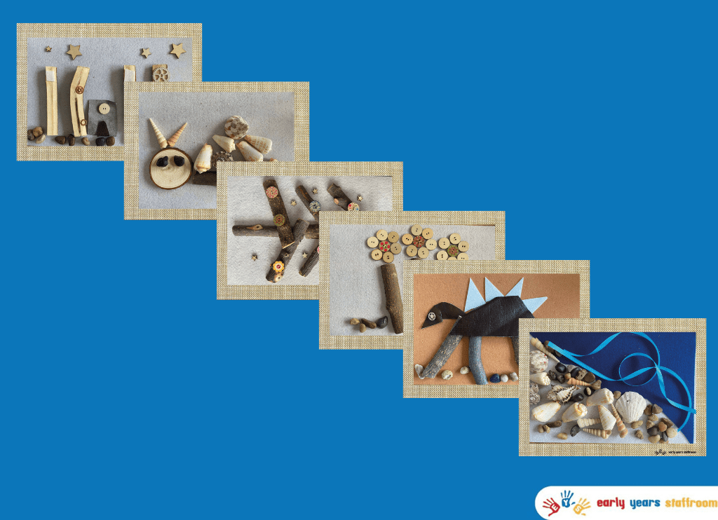 Loose Part Natural Pictures Images on Hessian Background