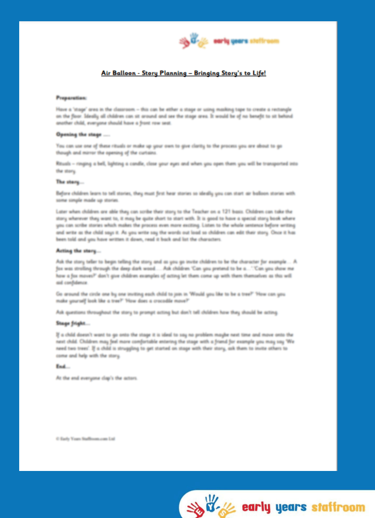Air Balloon Story Planning