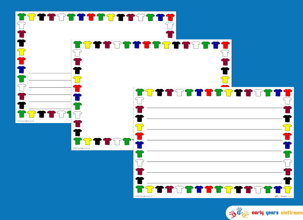 Football T-shirt Border Paper