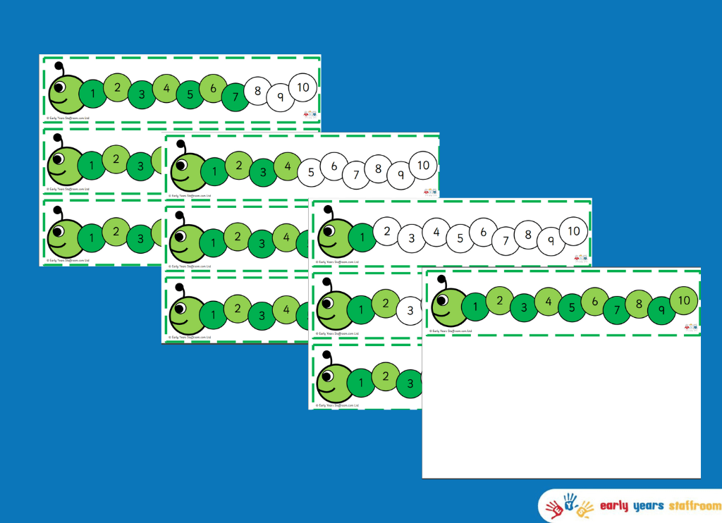 Caterpillar Number Line 1-10