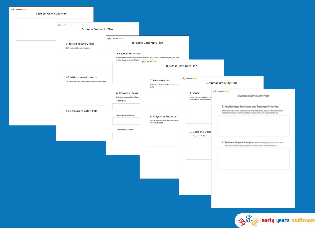 Business Continuity Plan Template for Managers - Editable
