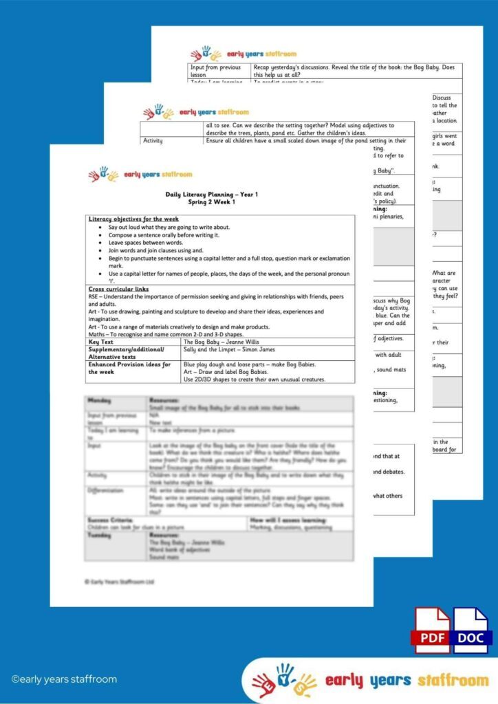 Early Years Resources And Planning To Download