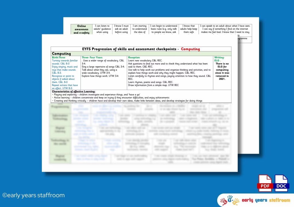 Early Years Planning and Resources to Download