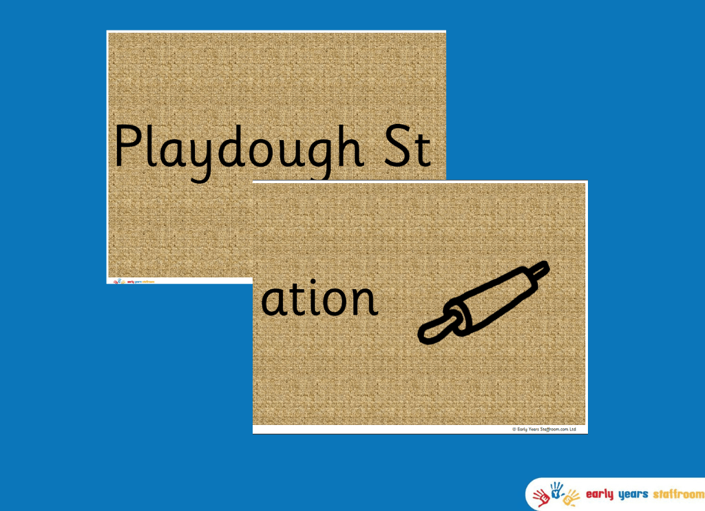 Playdough Station Large Hessian Banner Sign
