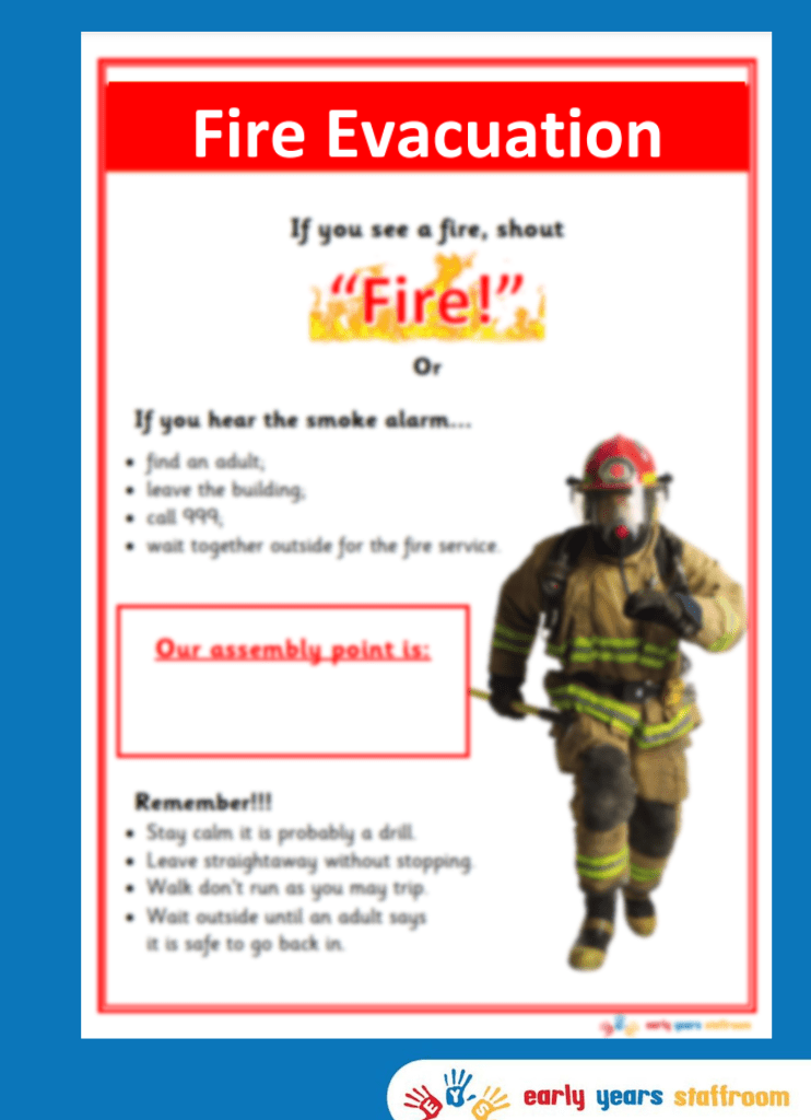 Fire Drill Evacuation Poster