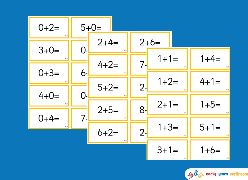 Addition Flashcards up to 10