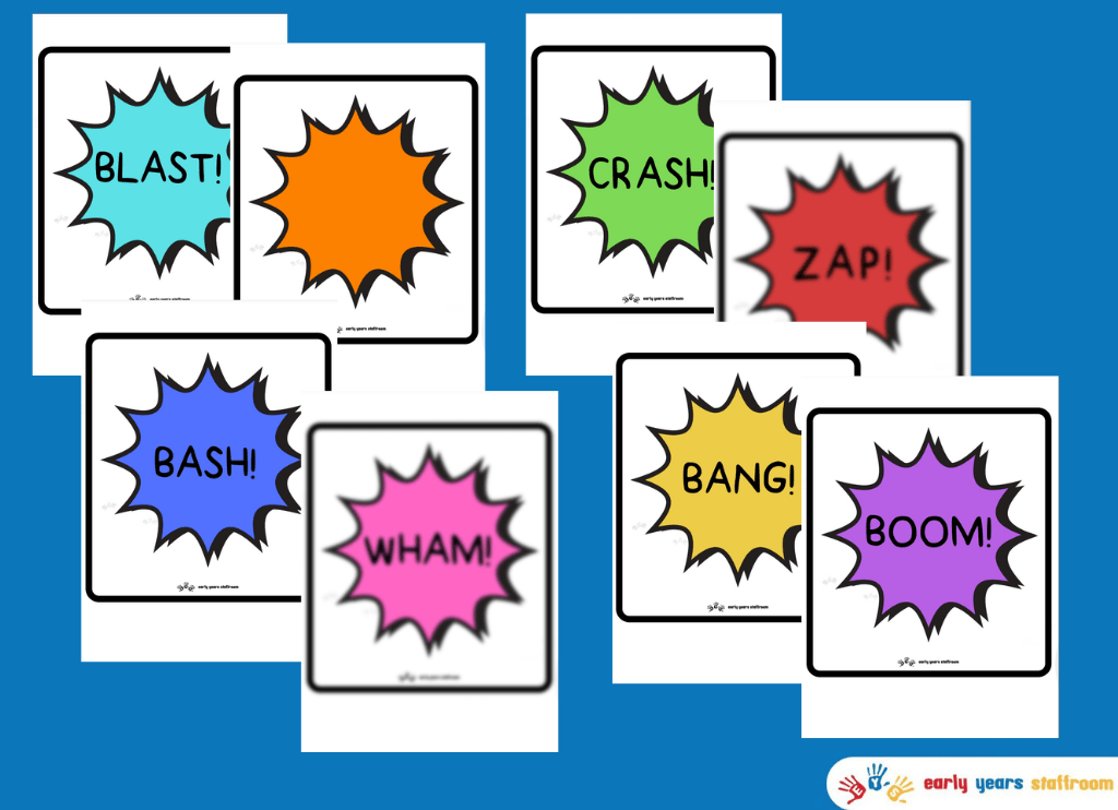 Impact Words Colour Splash Fireworks (Billy Font)
