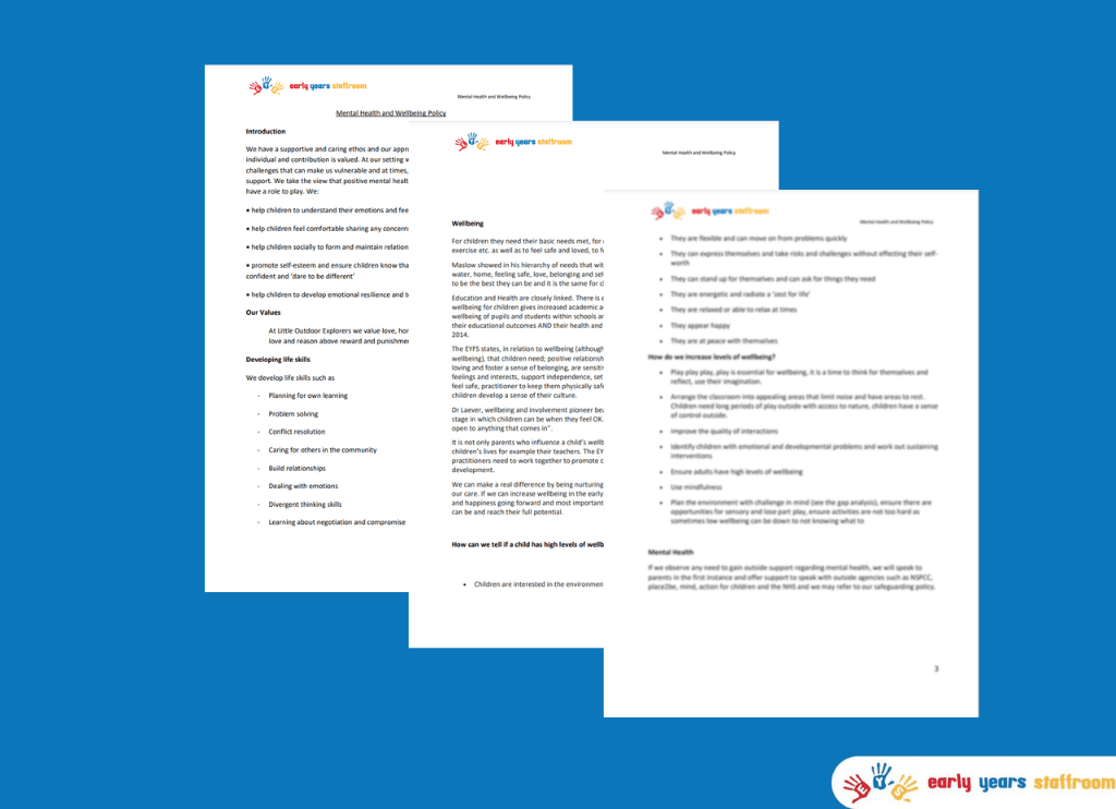 Mental Health and Wellbeing Policy - Editable