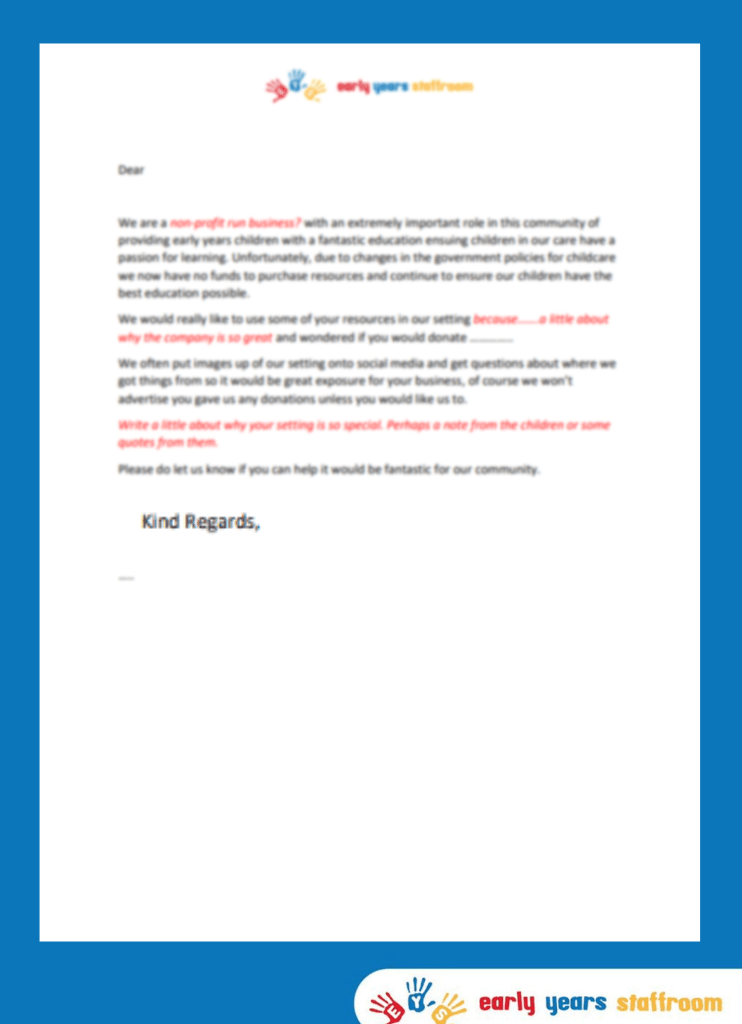 Letter Asking For Donations