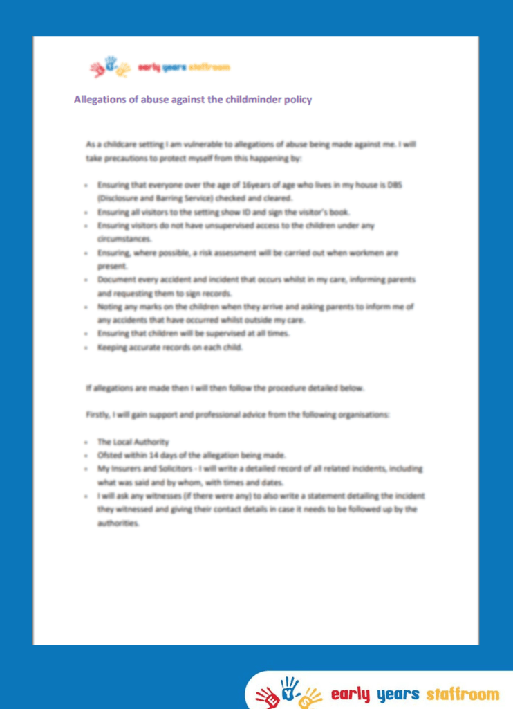 Allegations of Abuse Policy