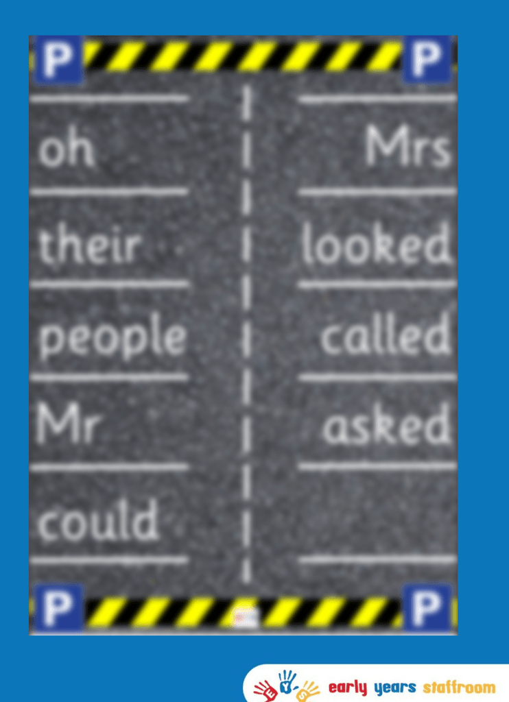 Phase 2 Tricky Word Car Mat