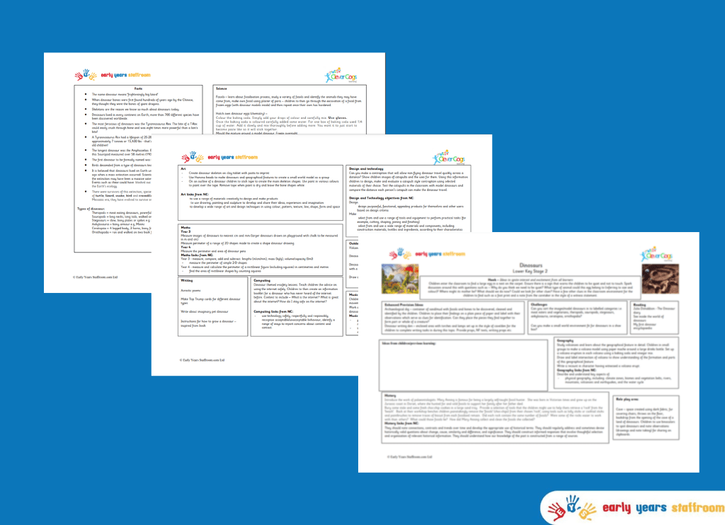 Lower KS2 Enhanced Planning Brainstorm for Dinosaurs