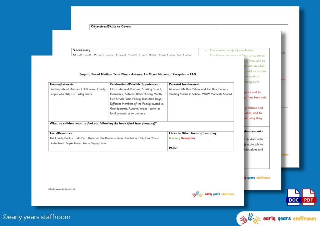 Planning And Resources For Early Years Teachers To Download
